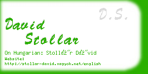 david stollar business card